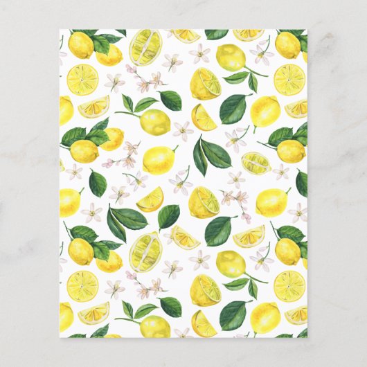 Papier Invitation de brunch nuptiale aux citrons Budget (Dos)