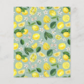 Papier Invitation de brunch nuptiale aux citrons Budget (Dos)