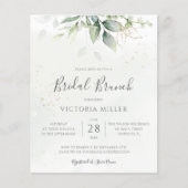 Papier Invitation de brunch nuptiale Eucalyptus Budget (Devant)