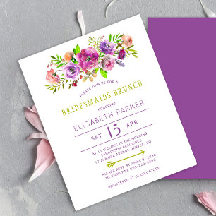 Papier Invitation de brunch pour femme d'honneur à fleurs