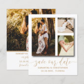 Papier Invitation de budget chic pour sauver notre date d (Devant / Derrière)