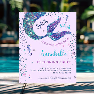 Papier Invitation de budget d'anniversaire de queue de si