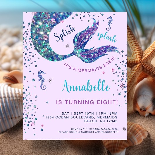 Papier Invitation de budget d'anniversaire de queue de si