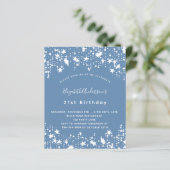 Papier Invitation de budget d'anniversaire d'étoiles de b (Debout devant)