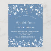 Papier Invitation de budget d'anniversaire d'étoiles de b (Devant)