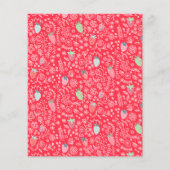 Papier Invitation de budget de baby shower de fraise roug (Dos)