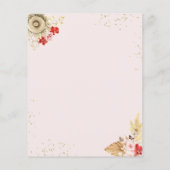 Papier Invitation de budget de cocktail bohème pour enter (Dos)