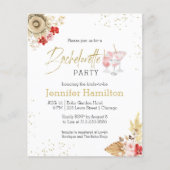 Papier Invitation de budget de cocktail bohème pour enter (Devant)