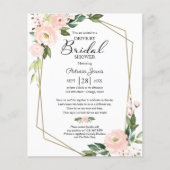 Papier Invitation de budget de douche de mariée par Flora (Devant)