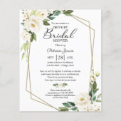 Papier Invitation de budget de douche de mariée par Flora (Devant)