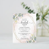 Papier Invitation de budget de douche de mariée virtuelle (Debout devant)