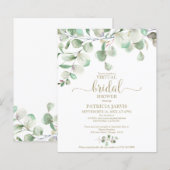 Papier Invitation de budget de douche de mariée virtuelle (Devant / Derrière)