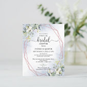 Papier Invitation de budget de douche de mariée virtuelle (Debout devant)