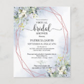 Papier Invitation de budget de douche de mariée virtuelle (Devant)