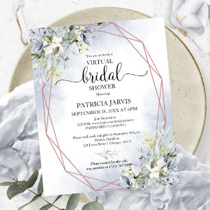 Papier Invitation de budget de douche de mariée virtuelle
