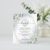 Papier Invitation de budget de douche de mariée virtuelle (Debout devant)