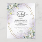 Papier Invitation de budget de douche de mariée virtuelle (Devant)