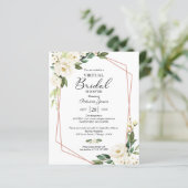 Papier Invitation de budget de douche de mariée virtuelle (Debout devant)