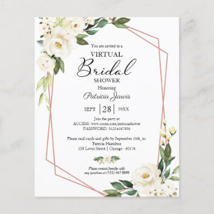 Papier Invitation de budget de douche de mariée virtuelle