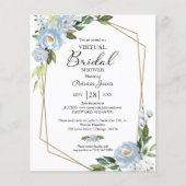 Papier Invitation de budget de douche de mariée virtuelle (Devant)