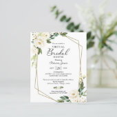 Papier Invitation de budget de douche de mariée virtuelle (Debout devant)