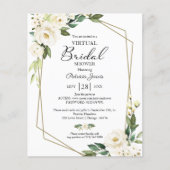Papier Invitation de budget de douche de mariée virtuelle (Devant)