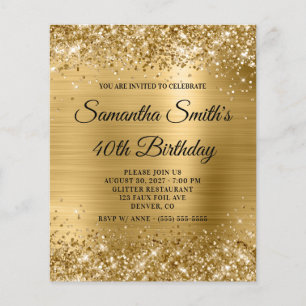 Papier Invitation de budget de fête d'anniversaire paille