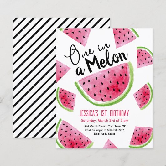 Papier Invitation de budget de fête d'anniversaire une da (Devant / Derrière)