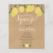 Papier Invitation de budget de mariage Lemon Bridal Showe (Devant)