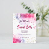 Papier Invitation de budget de paillettes d'aquarelle de  (Debout devant)