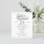 Papier Invitation de budget juste marié 25e anniversaire (Debout devant)