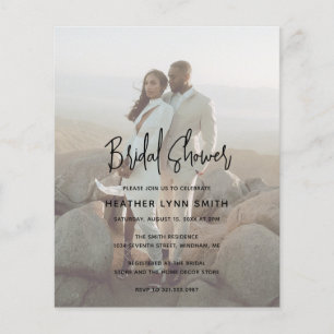 Papier Invitation de budget photo minimaliste