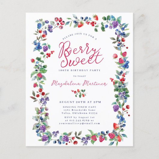 Papier Invitation de budget pour 100e anniversaire Rustiq (Devant)