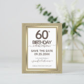 Papier Invitation de budget pour les 60 ans à ne pas manq (Debout devant)