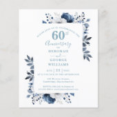 Papier Invitation de budget pour les 60 ans d'anniversair (Devant)