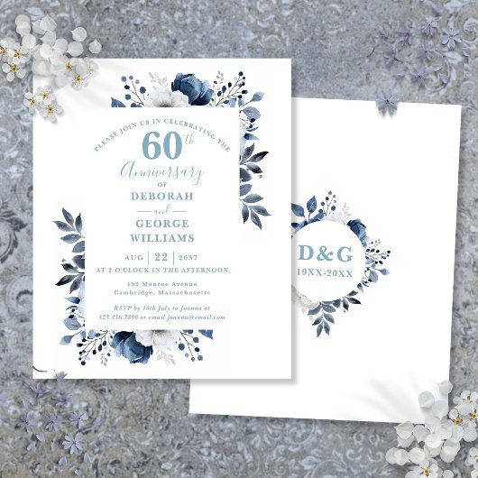 Papier Invitation de budget pour les 60 ans d'anniversair