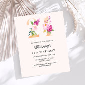 Papier Invitation de budget pour un 21e anniversaire à mo