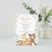 Papier Invitation de budget pour une baby shower adorable (Debout devant)
