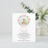 Papier Invitation de budget pour une baby shower sur Wood (Debout devant)