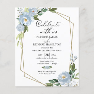 Papier Invitation de célébration de mariage économique à