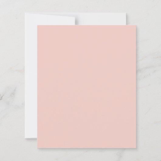 Papier Invitation de célébration de vie à budget rose flo (Dos)