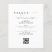 Papier Invitation de code QR noir et blanc Budget (Dos)