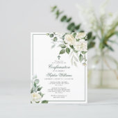 Papier Invitation de confirmation blanche Eucalyptus Budg (Debout devant)