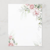 Papier Invitation de confirmation Budget Blush & Eucalypt (Dos)