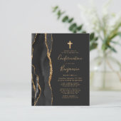 Papier Invitation de confirmation de l'âge d'or Budget Bl (Debout devant)