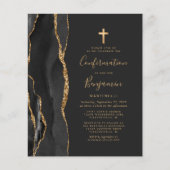 Papier Invitation de confirmation de l'âge d'or Budget Bl (Devant)