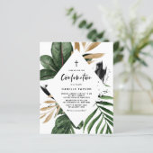 Papier Invitation de confirmation de trame Tropical Gold (Debout devant)