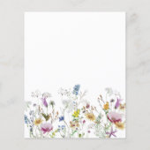 Papier Invitation de confirmation des Fleurs sauvages de (Dos)