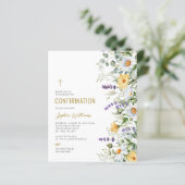 Papier Invitation de confirmation du budget Chamomile & E (Debout devant)