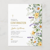 Papier Invitation de confirmation du budget Chamomile & E (Devant)